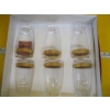 Image 2 : SET OF 6 MOSERS 24KT GOLD RIM CRYSTAL GLASSES