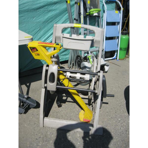 HOSE REEL & CORDLESS TRUE TRIMMER WEED WACKER