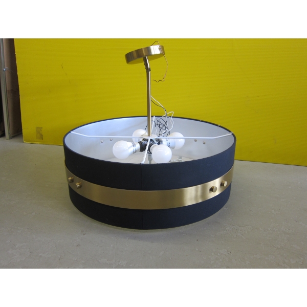 BRASS & BLACK LIGHT FIXTURE