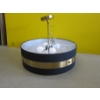 Image 1 : BRASS & BLACK LIGHT FIXTURE