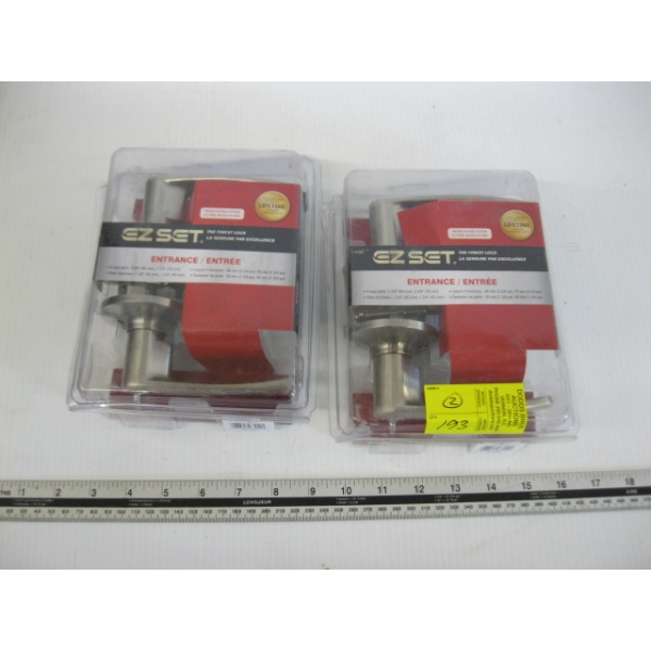 2 NEW EASY SET ENTRANCE LOCK SETS