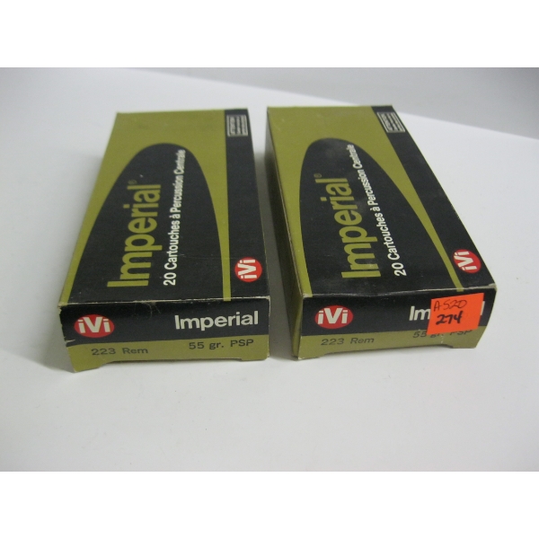 IMPERIAL .223 REM 55GRS PSP|2X20 CENTERFIRE CARTRIDGES