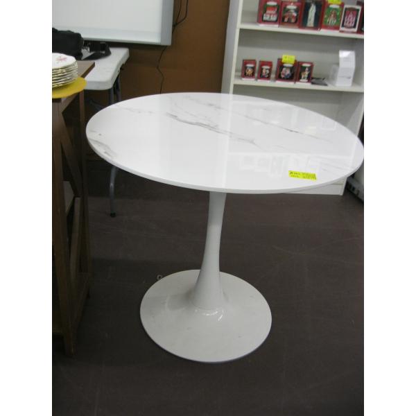 MARBLE LIKE TOP ROUND MCM TABLE