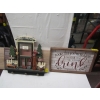 Image 4 : MISC. SIGNS, SHELF, DECORATIVE GOLFING COAT RACK, ETC.