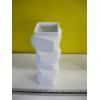 Image 4 : 2 WHITE GERMAN OP ART VASES