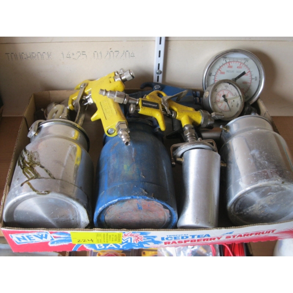 PAINT SPRAY GUNS, GAUGES, ETC.