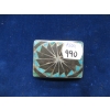 Image 1 : SILVER & TURQUOISE NAVAJO BELT BUCKLE
