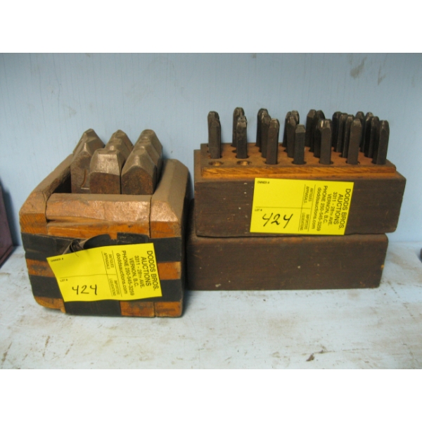 LG. SET OF NUMBER PUNCHES & SMALLER SET OF LETTER PUNCHES