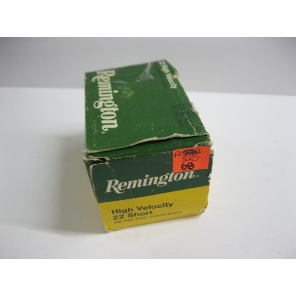 REMINGTON 22 SHORT HIGH VELOCITY|1X500 RIM FIRE CARTRIDGES