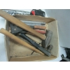 Image 4 : 3 CONTAINERS OF MISC. TOOLS, HAMMERS, SANDPAPER, ETC.