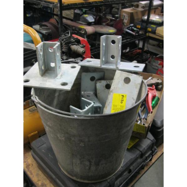 GALVANIZED BUCKET W/ASST. MOUNTING BRACKETS