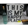 Image 1 : "THIS IS MY HAPPY PLACE" SIGN & WINE BOTTLE W/TWINKLE LIGHTS