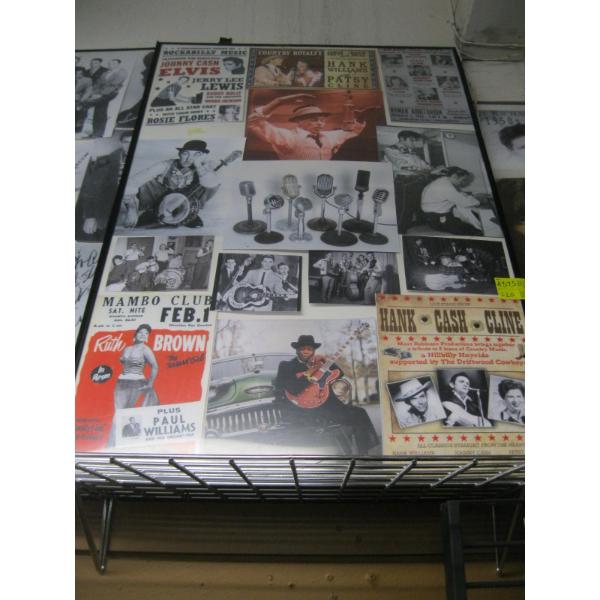 FRAMED COLLAGE OF ASST. SIGNED PICTURES