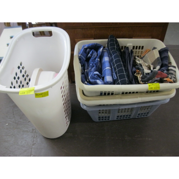 MISC. BEDDING, FOOTBATH & HAMPER BASKETS