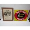 Image 1 : METAL SIGN & VINTAGE SPEED WAGON ADVERTISEMENT