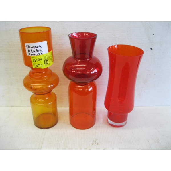 3 TAMARA ALLADIN FINNISH VASES