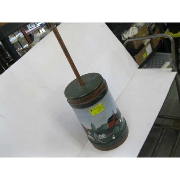 PAINTED WOODEN REPRODUCTION PLUNGE WASHER