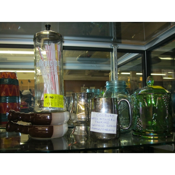 MISC. JAR, CANNISTER, TANKARD, ETC.