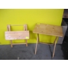 Image 5 : 2 FOLDING TABLES & A ROLLING WOODEN CART