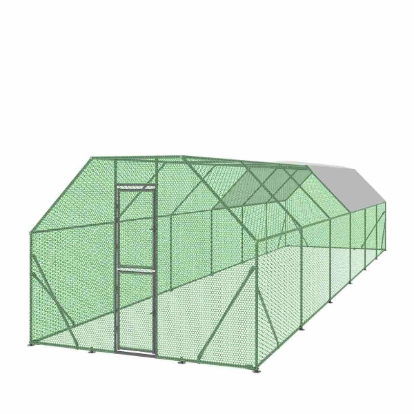 TMG INDUSTRIAL 10'X40' WIRE MESH CHICKEN RUN SHELTER COOP