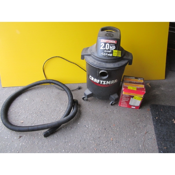 CRAFTSMAN SHOP VAC W/EXTRA FILTER