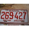 Image 3 : PAIR OF BC LICENCE PLATES - 1967