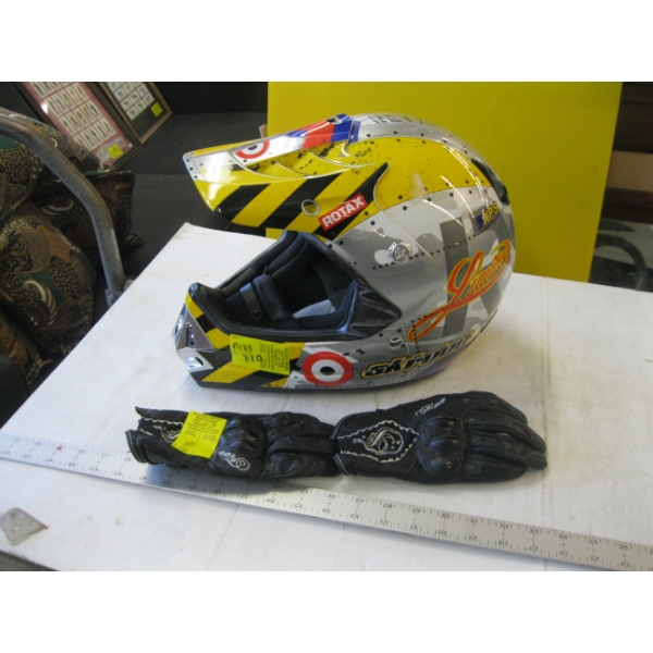 SKIDOO HELMET W/PAIR OF GLOVES