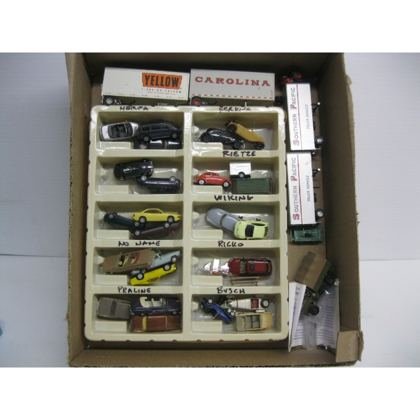 HO SCALE TRUCKS, CARS, ETC.
