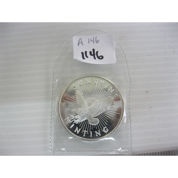 SUNSHINE MINTING 1 OZ SILVER .999 COIN (TAX EXEMPT)