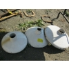 Image 1 : 3 WHITE ENAMEL LAMPSHADES