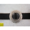 Image 3 : SIGNED TOM BAHE SILVER WOLF PATTERN BELT BUCKLE W/STERLING SILVER BADGES ON LEATHER BELT