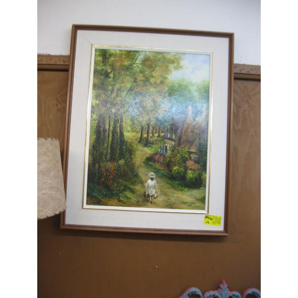 1991 DON KARR PICTURE OF COTTAGE & FOREST