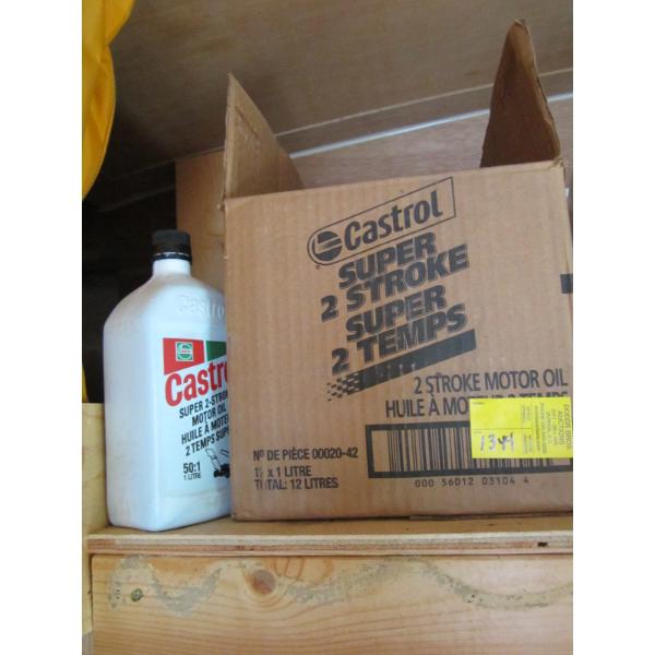 9 - 1L CONTAINERS OF CASTOR OIL 2 STROKE MOTOR OIL