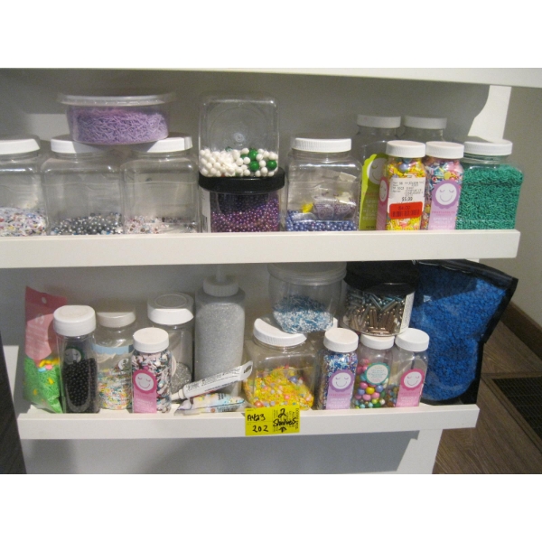 2 SHELVES OF ASST. SPRINKLES