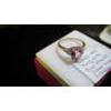 Image 2 : LADIES 10KT RING W/PINK STONE & 2 SMALL DIAMONDS, 2.4G, SZ 7.5