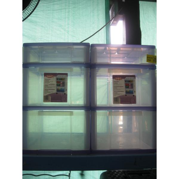 2 - 3 DRAWER PLASTIC STORAGE BINS