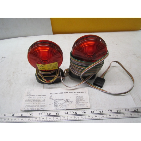 PAIR OF MAGNETIC MOUNT TRAILER LIGHTS