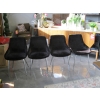 Image 1 : 4 BLACK CHAIRS W/CHROME LEGS