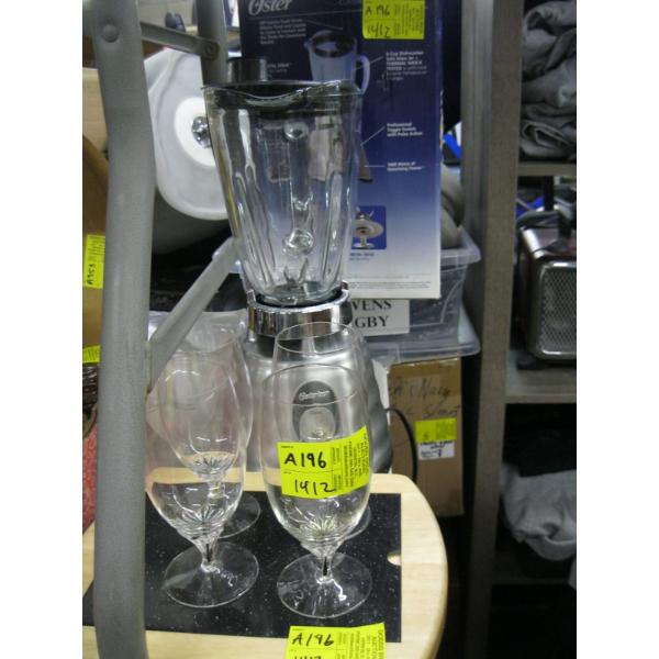 MISC. BLENDER, CHEESEBOARD, GLASSES, ETC.