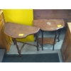 Image 1 : 2 HALF MOON ANTIQUE OCCASIONAL TABLES