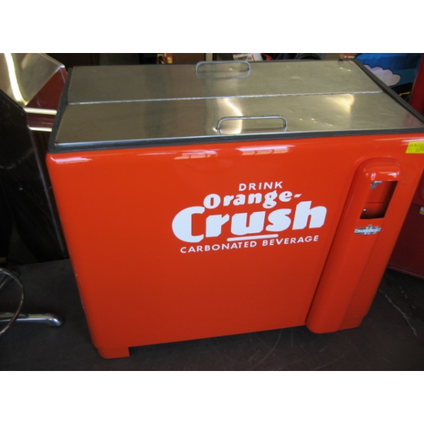 ORANGE CRUSH COOLER CABINET - REPAINTED