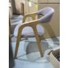 Image 2 : REDDISH UPHOLSTERED WOOD FRAME DINING CHAIR