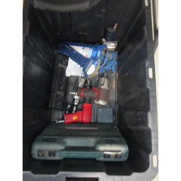 BIN W/MISC. AIR TOOLS, ETC.