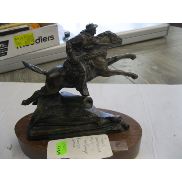 HARVARD FAIRBANKS 1963 THE CHARGER BRONZE STATUE