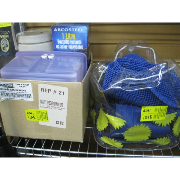ASST. CAMPING ITEMS - CUPS, JUICE JUG, THERMOS, ETC.