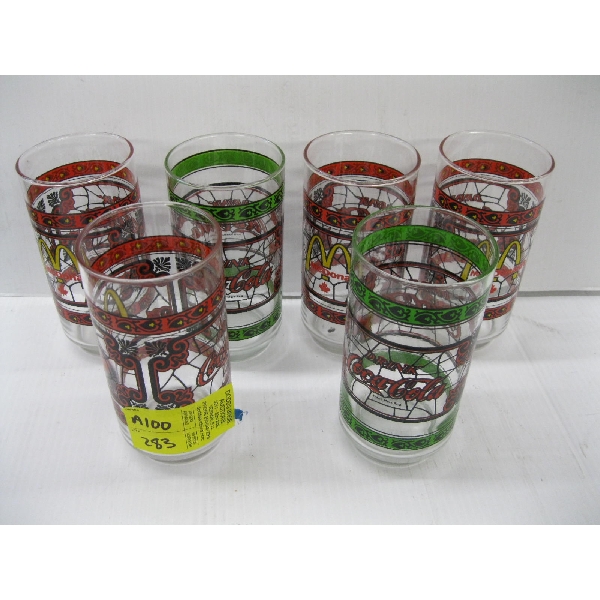 SET OF 6 COCA COLA GLASSES