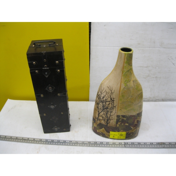 WINE BOTTLE CASE & DECORATIVE VASE
