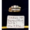 Image 1 : LADIES 14KT DIAMOND RING SET (2) W/APPRAISAL - $3,840. - SZ 7 1/2