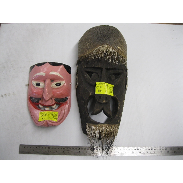 2 MEXICAN WALL ART MASKS