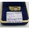 Image 1 : LADIES 14KT SOLITAIRE RING .20CTS W/GOLD NUGGET ACCENTS, SZ 7 3/4, W/A $3,565
